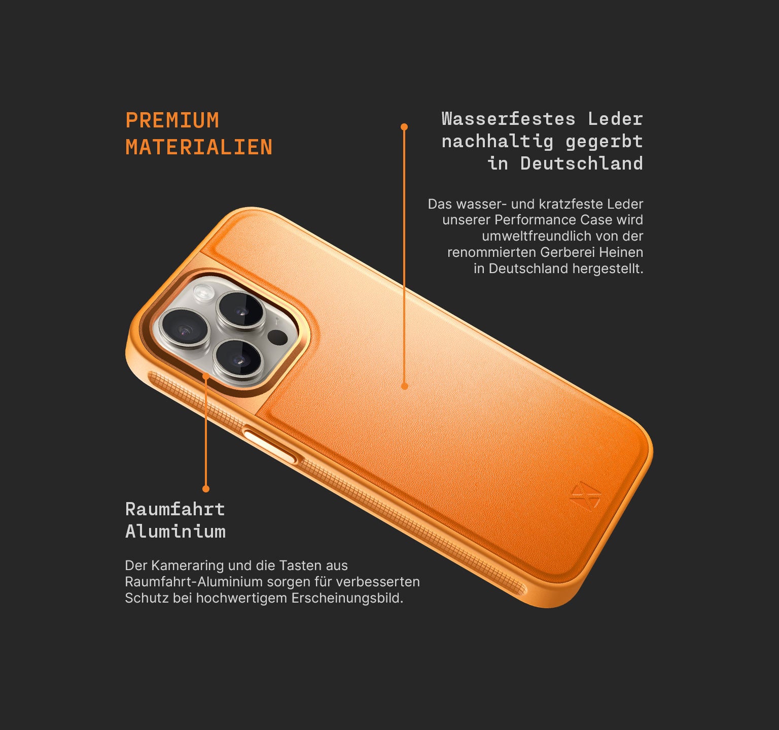 Sport Hülle | iPhone 15 Pro Max | Orange Pop