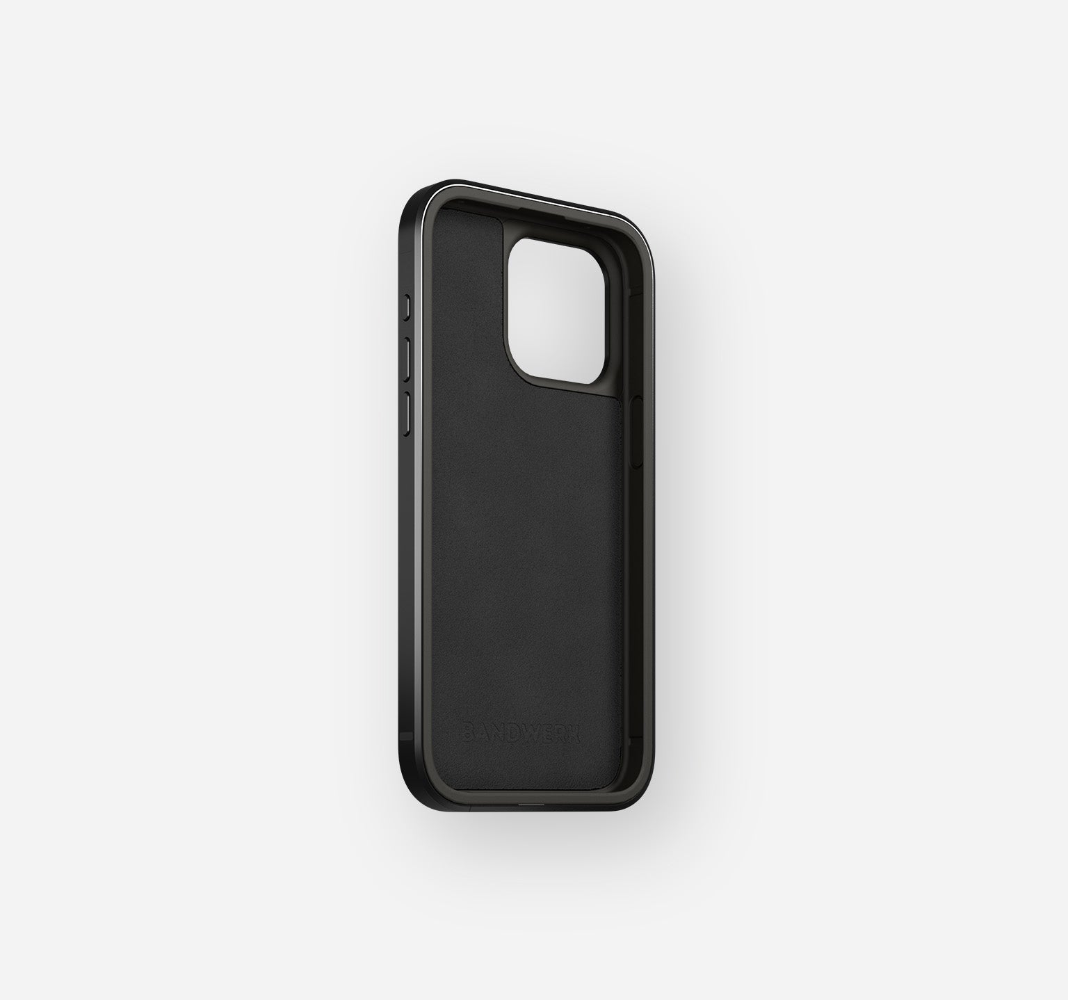 Aluminium Leder Hülle | iPhone 15 Pro Max | Black Coffee