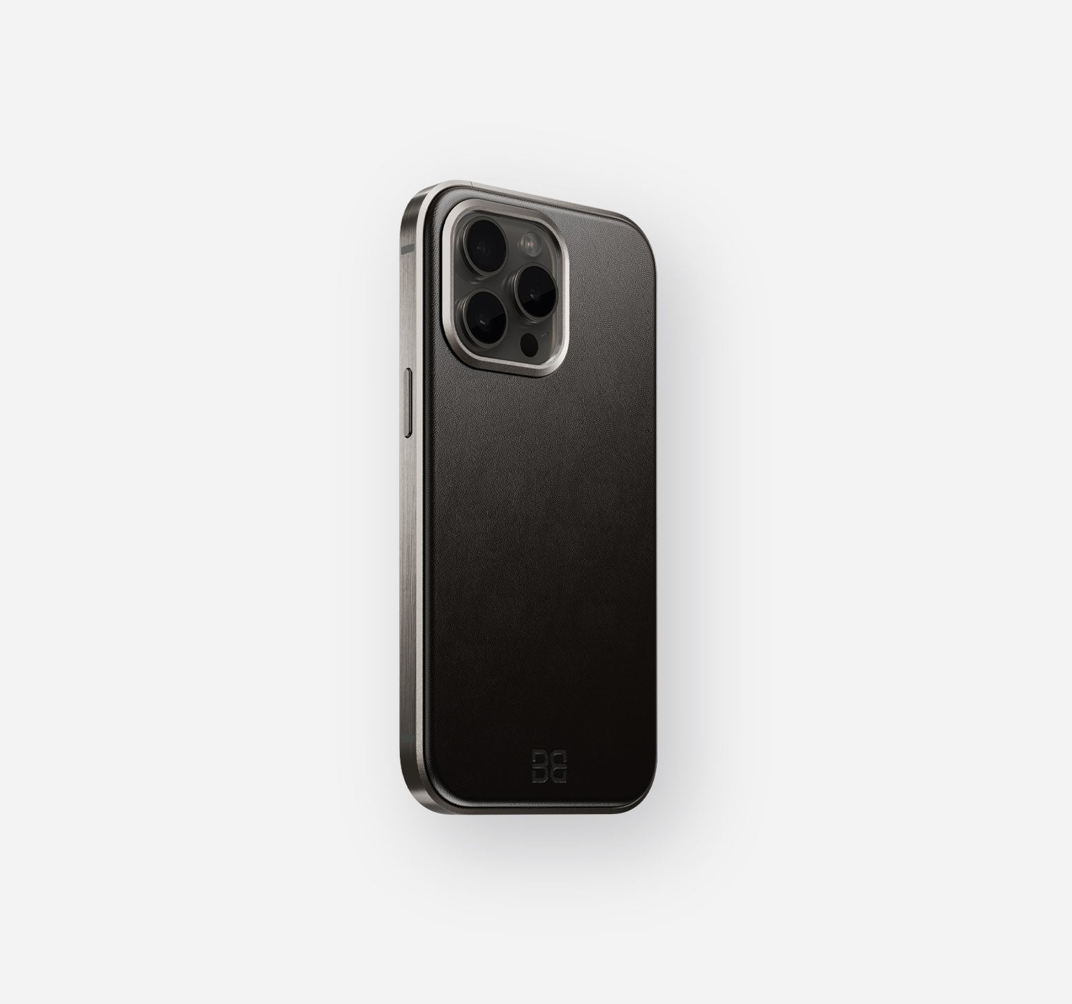 Titan Leder Hülle | iPhone 15 Pro Max | Slate Schwarz