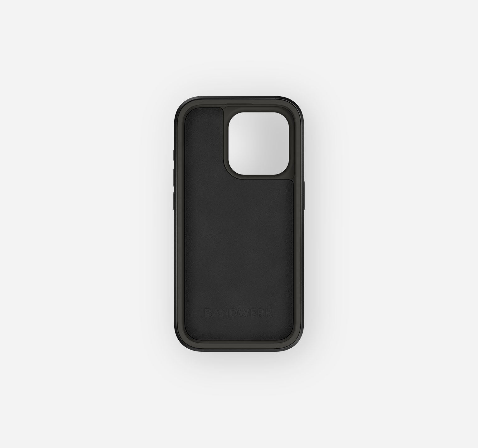 Aluminium Leder Hülle | iPhone 15 Pro | Black Coffee