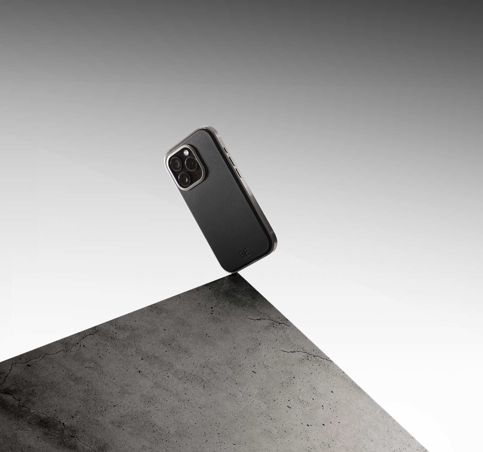 Titan Leder Hülle | iPhone 15 Pro Max | Slate Schwarz