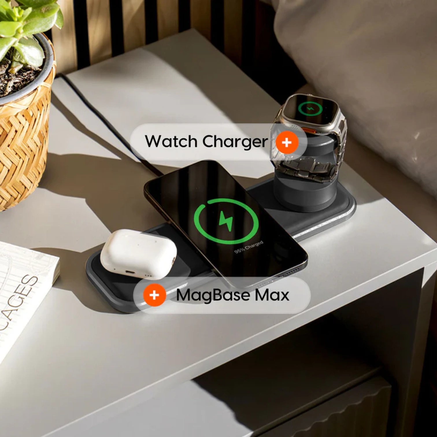 Space Black / mit Watch Charger