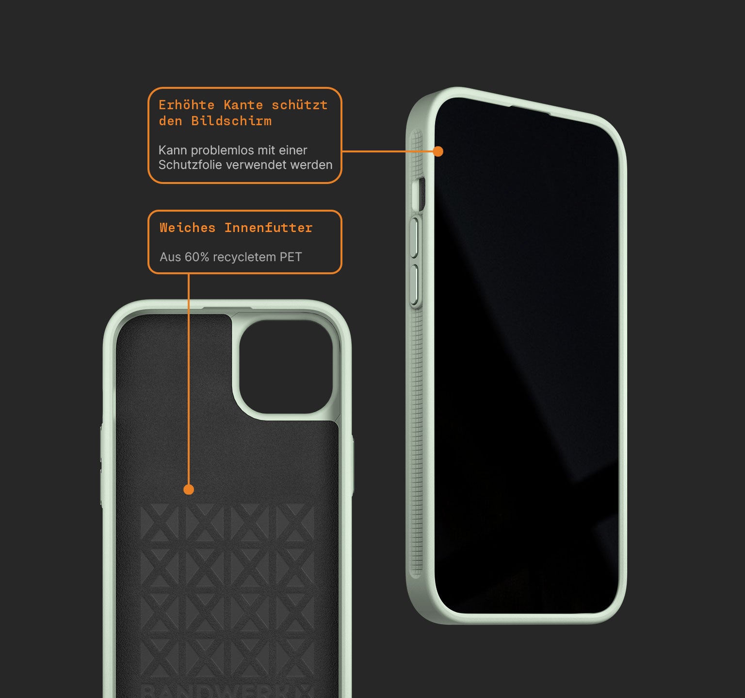 Performance Leather Case | Sage | iPhone 15 Plus