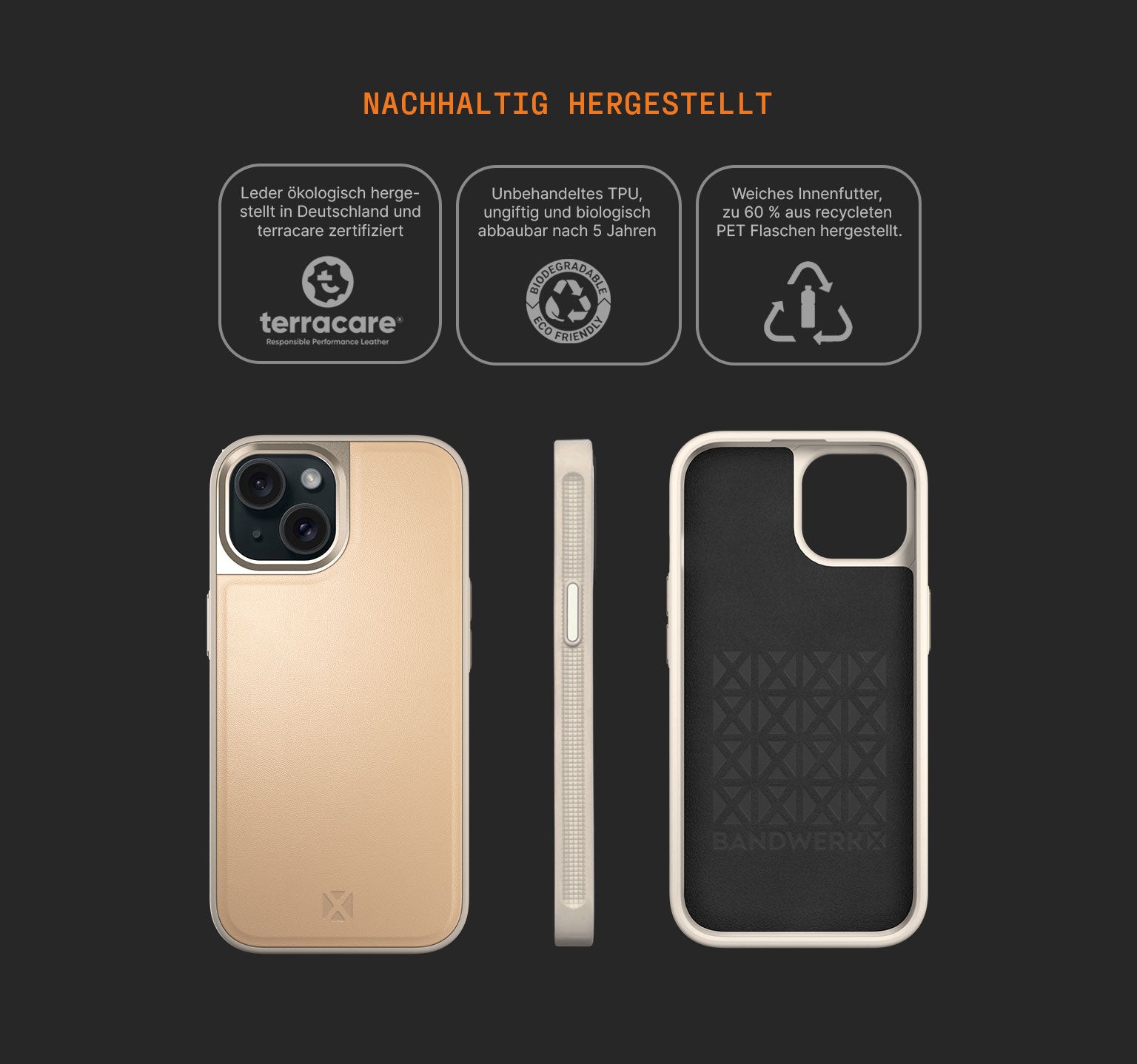 Performance Leather Case | Cookie | iPhone 15