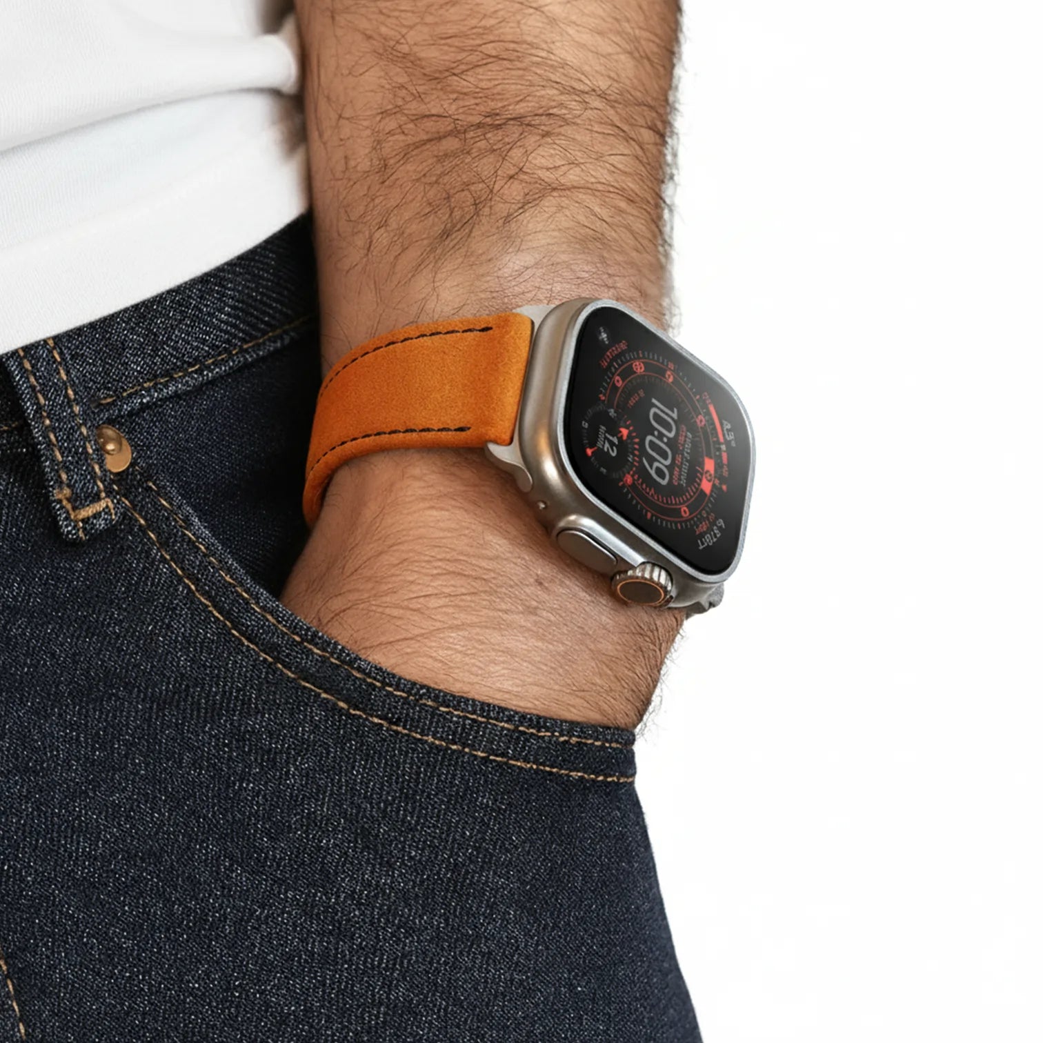 Shocking Orange / 46mm / Aluminium Diamantschwarz