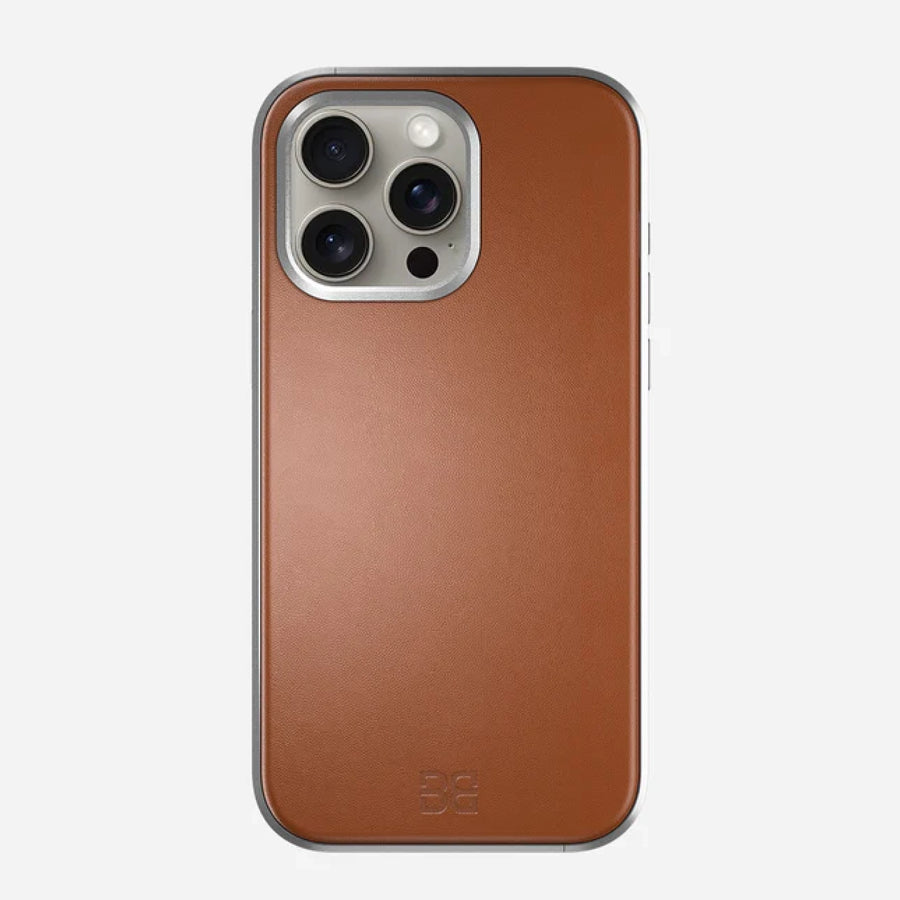 iPhone 15 Aluminium Leder Hülle