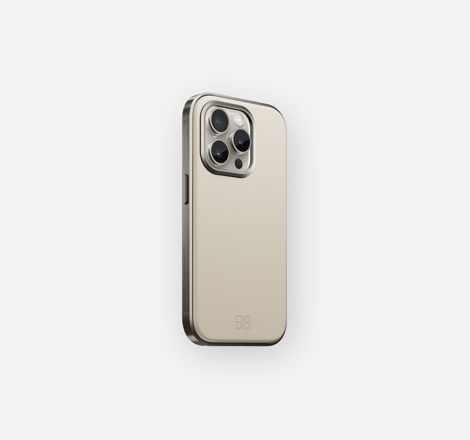 Titan Leder Hülle | iPhone 15 Pro | Off White