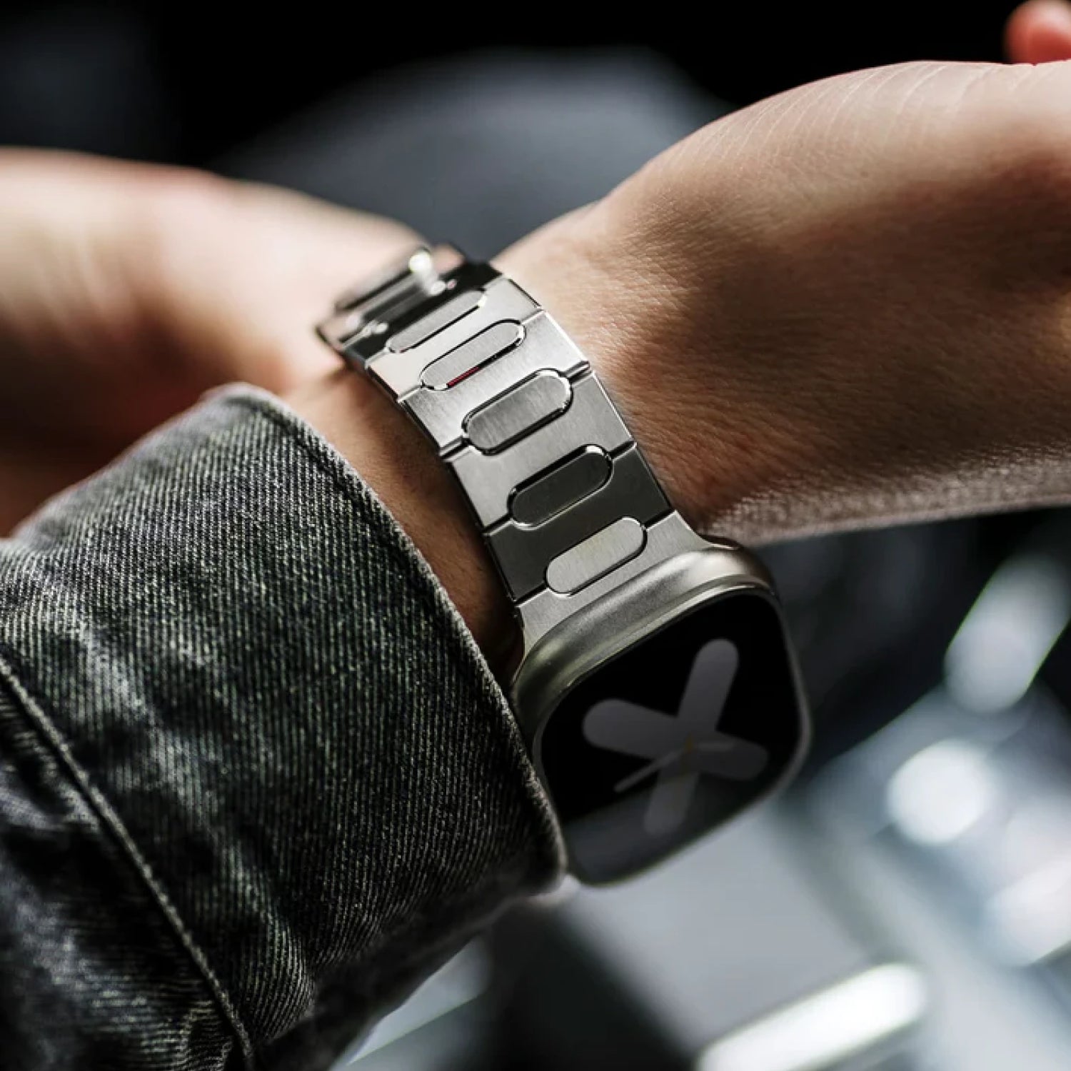 Apple watch stainless steel sport band on sale