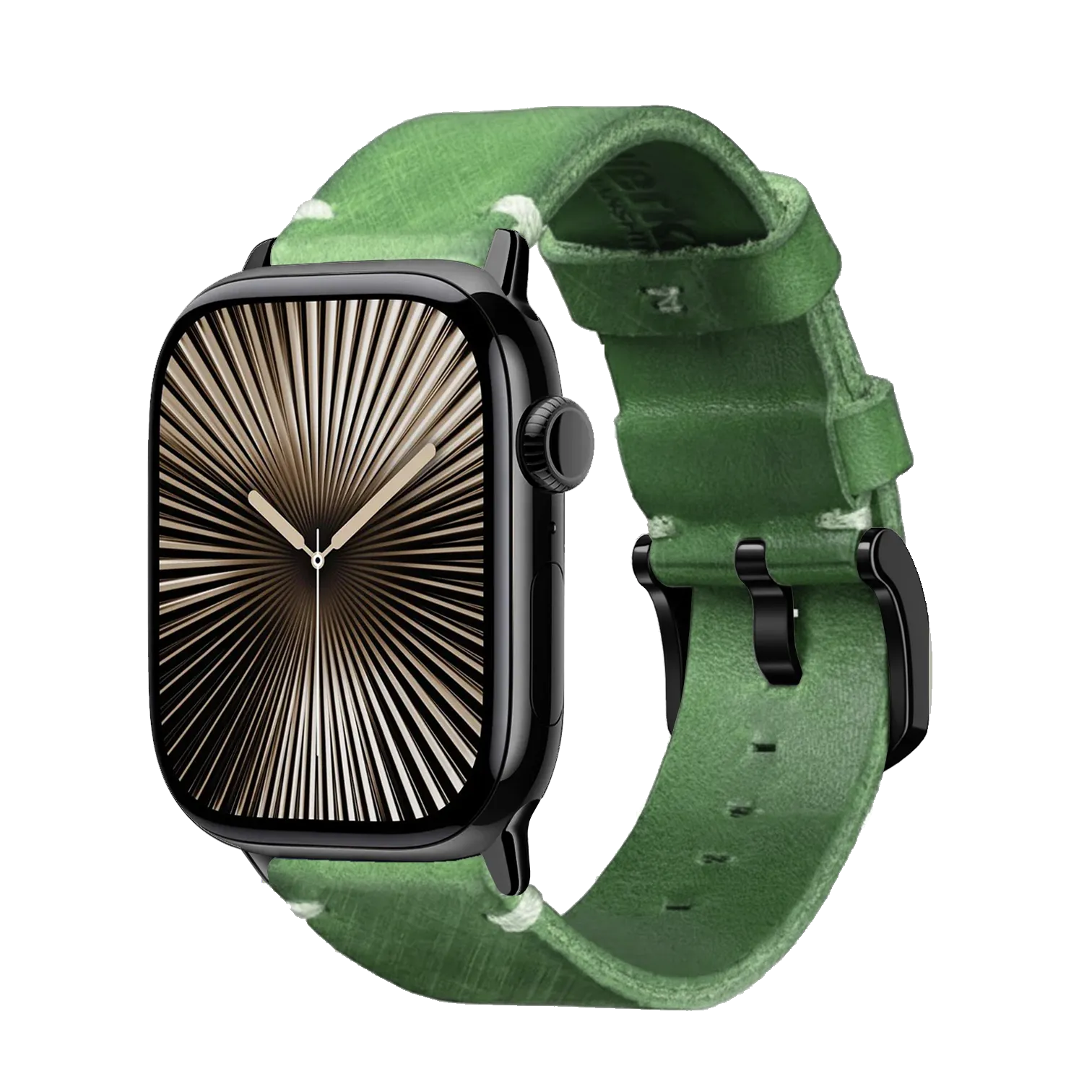 Grün / 42mm / Schwarz Poliert