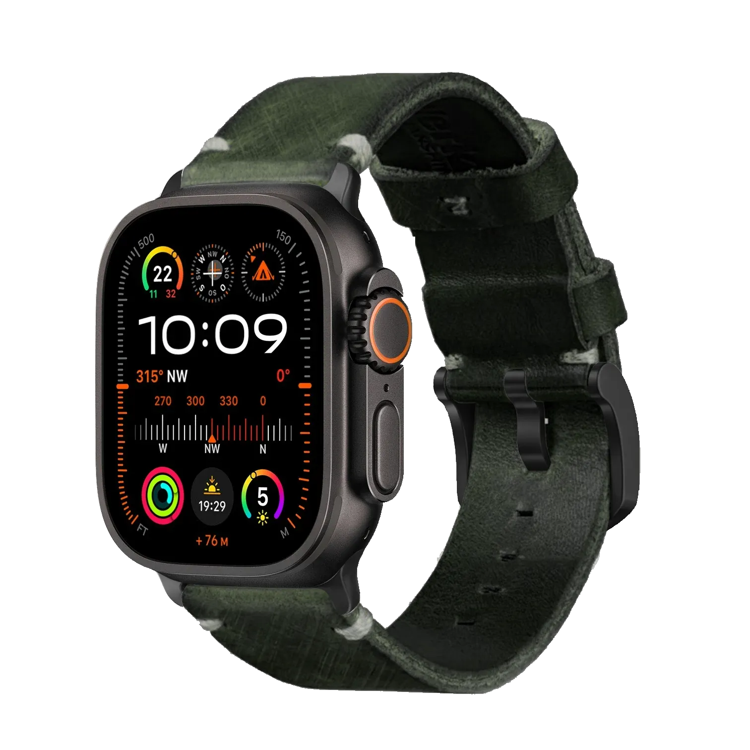 Petrol / Ultra/46mm/45mm + Faltschließe / Schwarz Matt