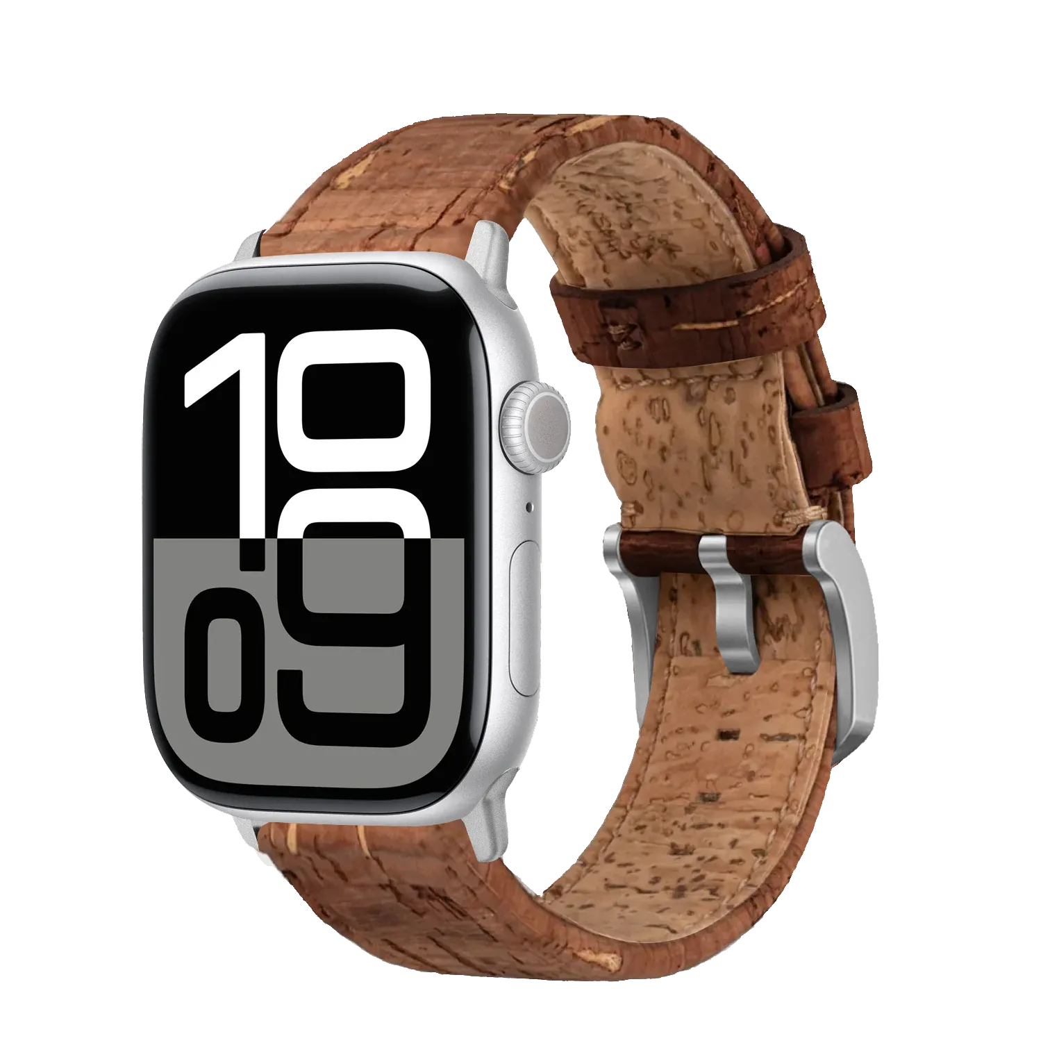 Dunkelbraun / 42mm / Silber Matt