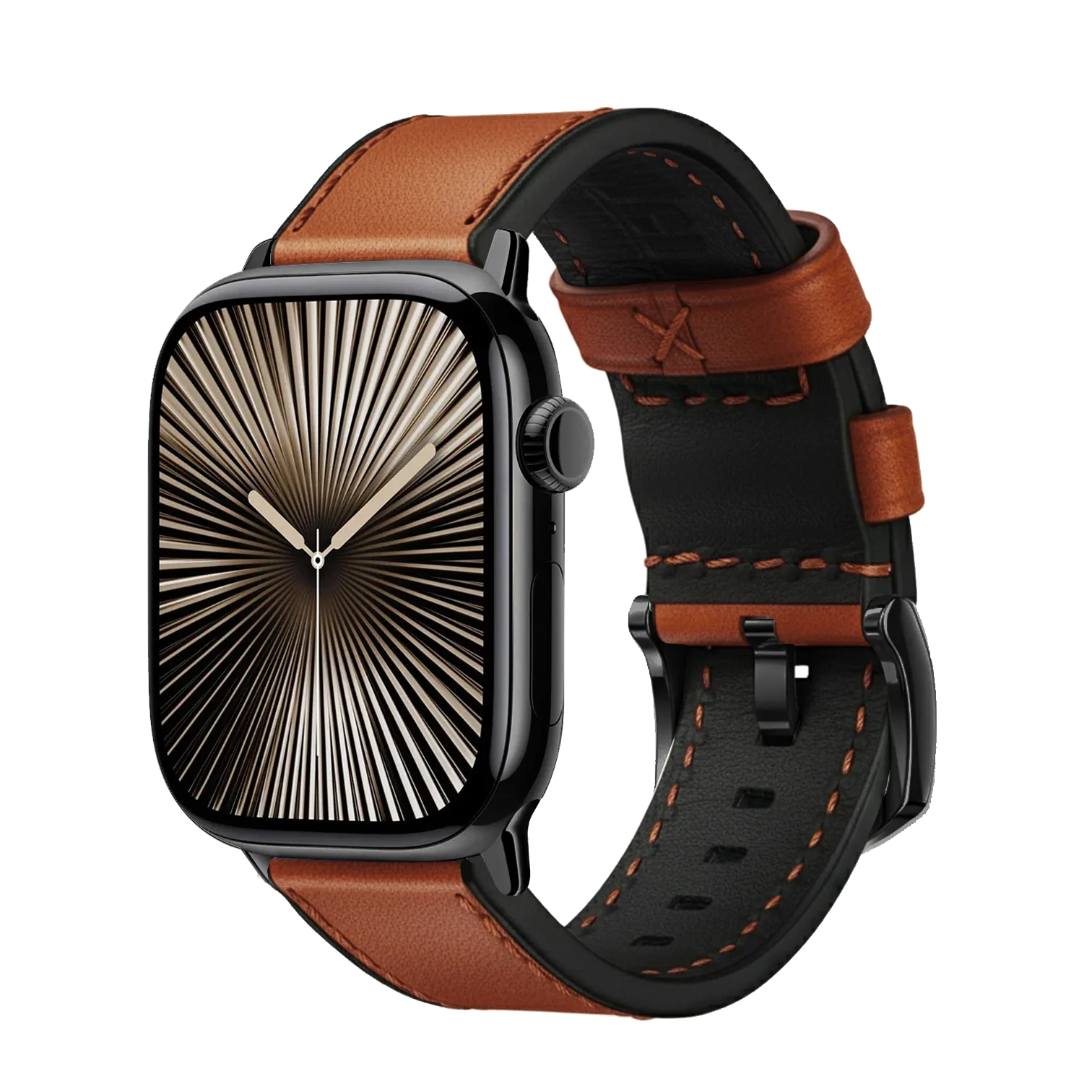 Hellbraun / 42mm / Schwarz Poliert