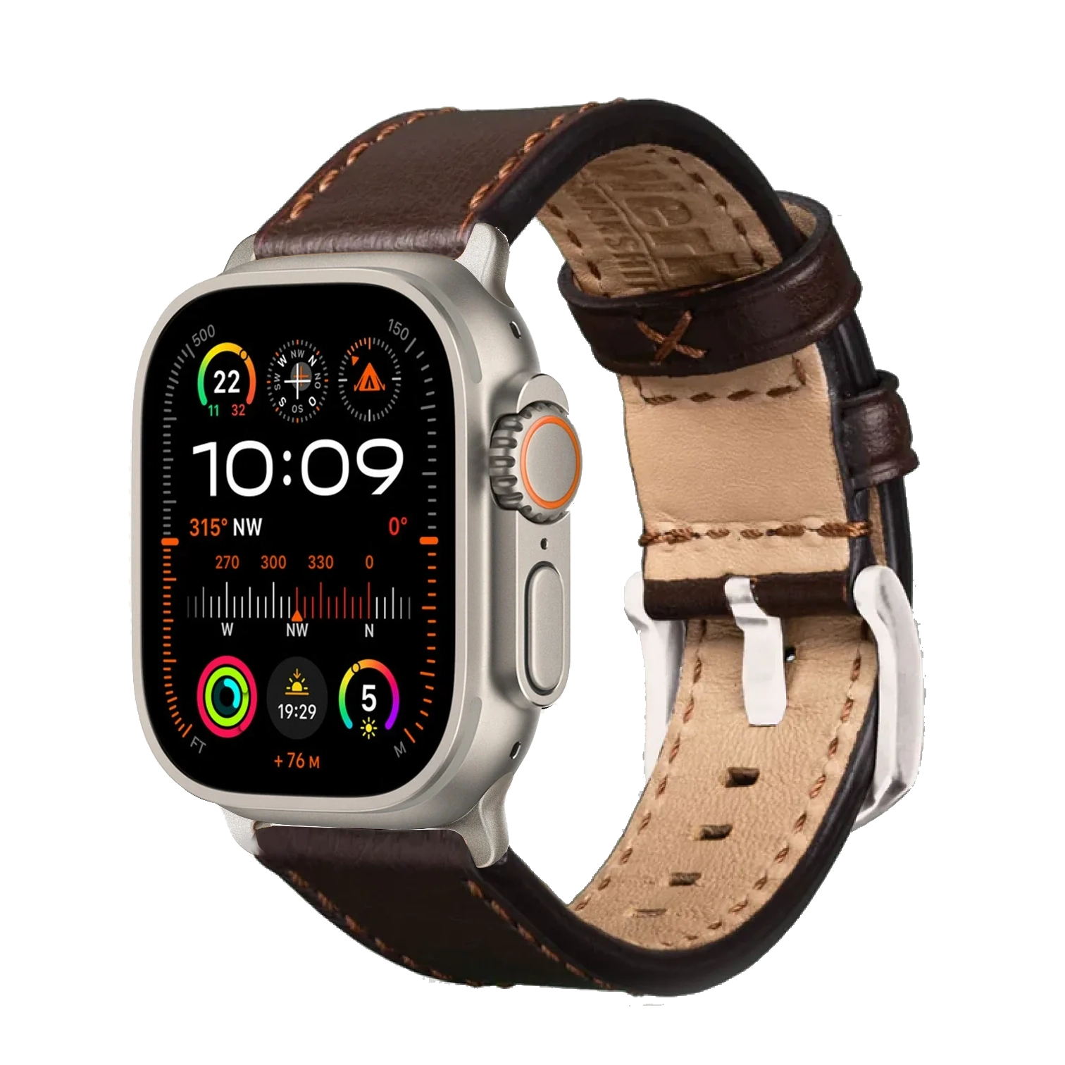 Dunkelbraun / Ultra/46mm/45mm / Silber