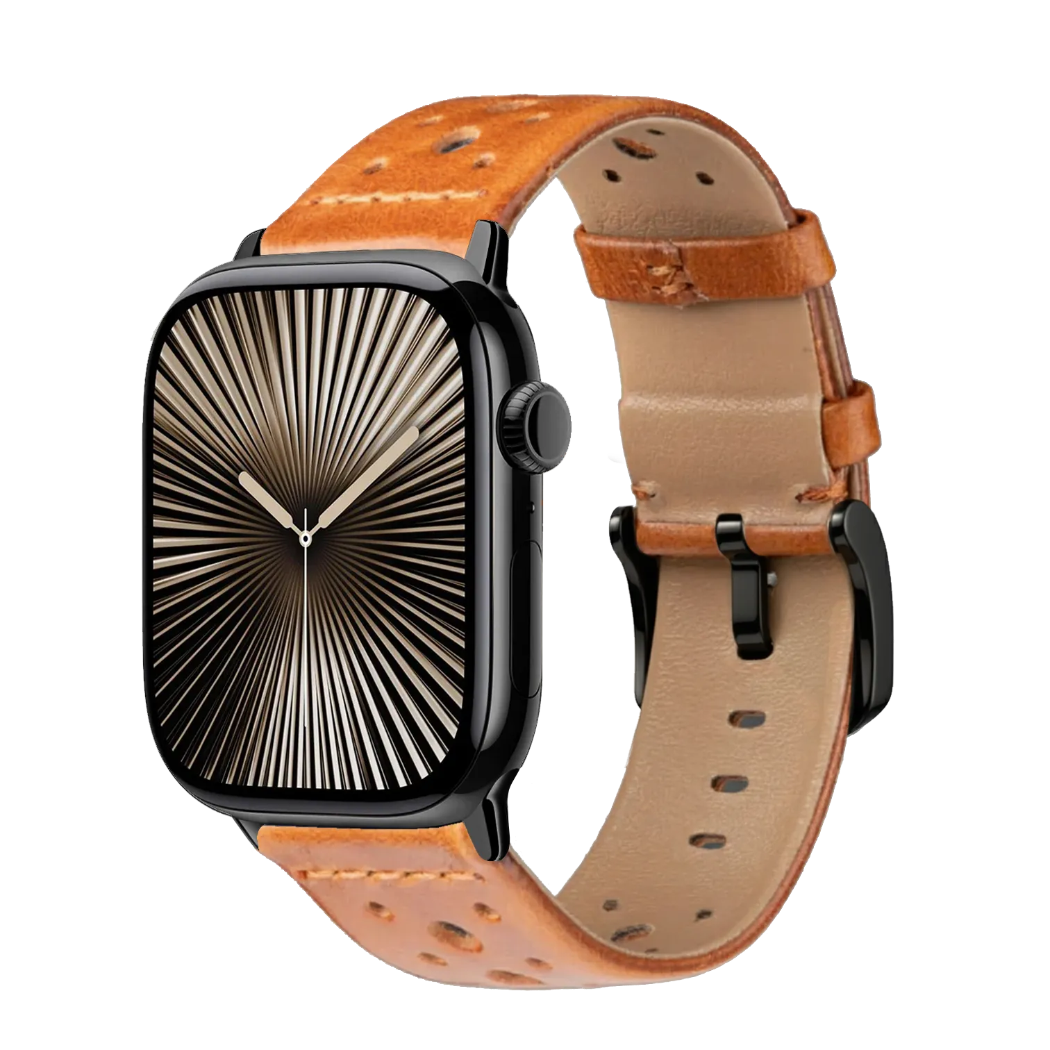 Hellbraun / 42mm / Schwarz Poliert