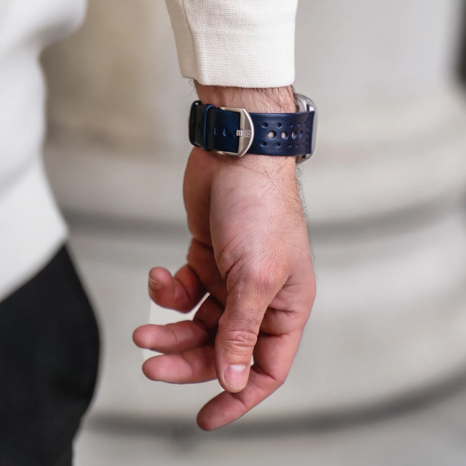 Blau / 42mm / Silber Matt