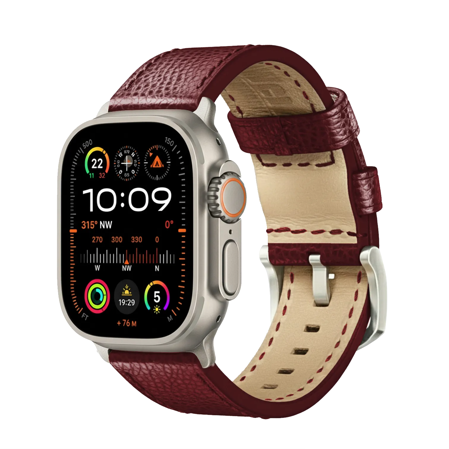 Bordeaux / Ultra/46mm/45mm / Silber Matt