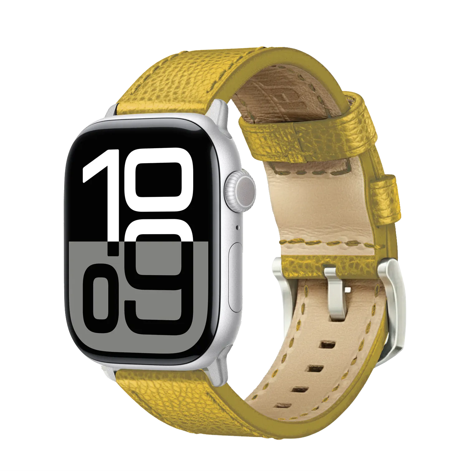 Gelb / 42mm / Silber Matt