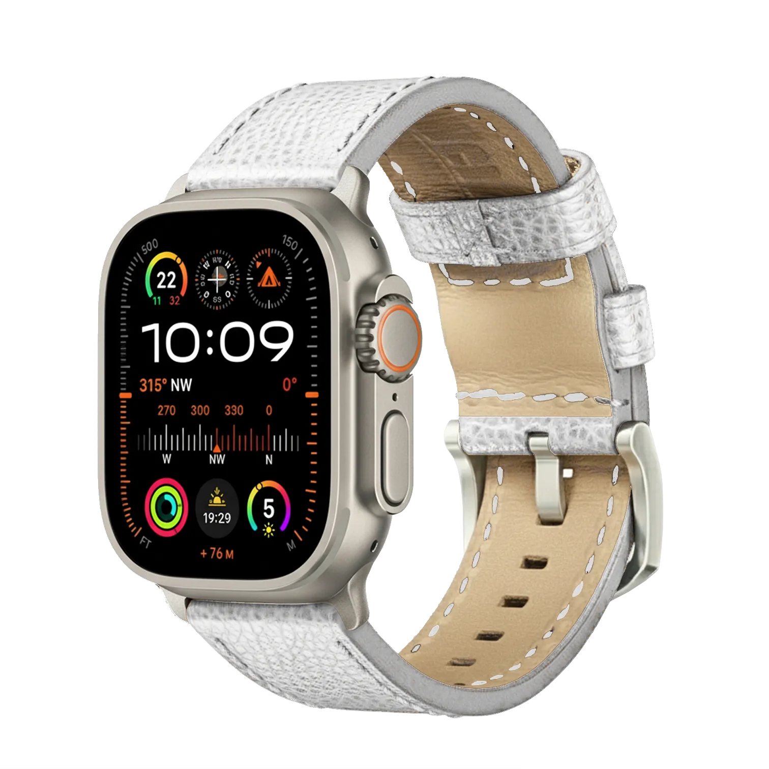 Weiß / Ultra/46mm/45mm / Silber Matt