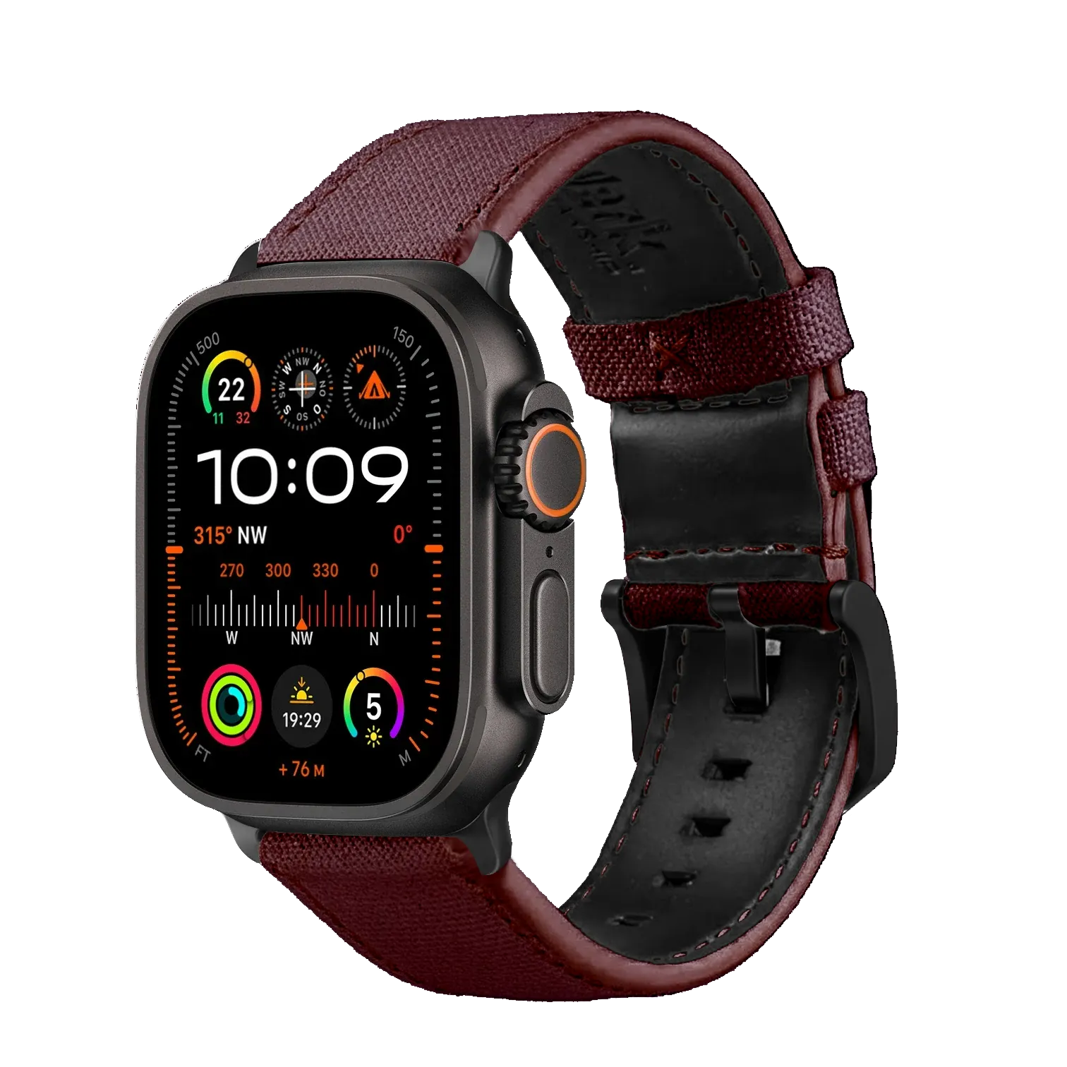 Bordeaux / Ultra/46mm/45mm / Schwarz Matt