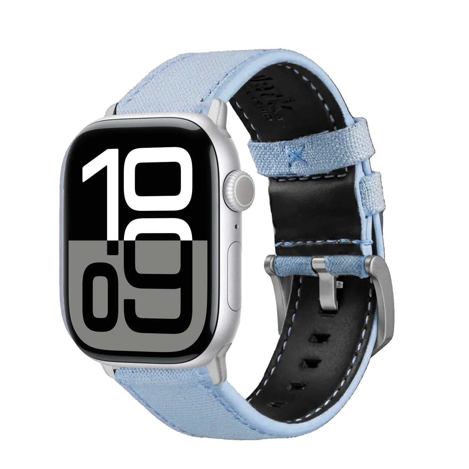 Hellblau / 42mm / Silber Matt