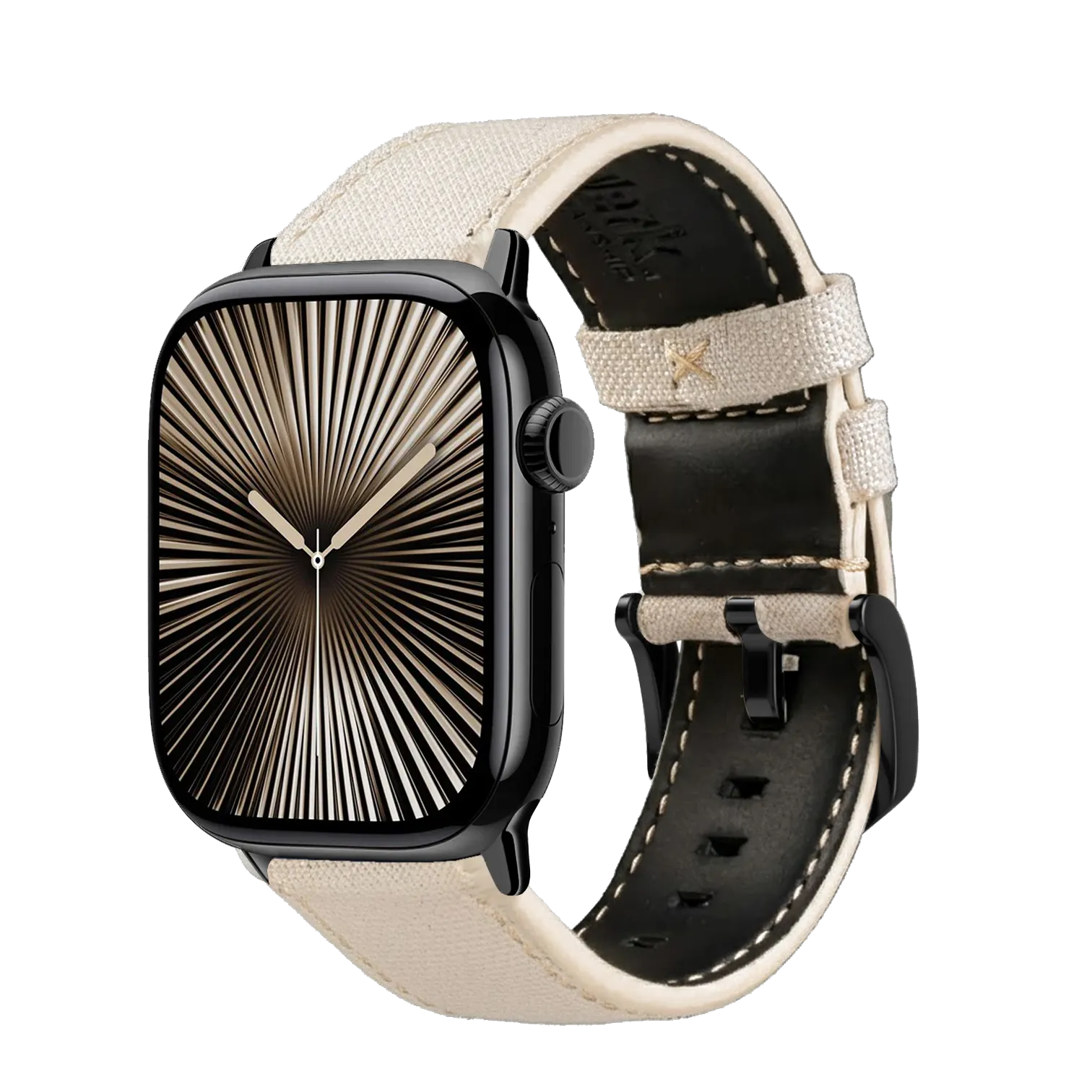 Sand / 42mm / Schwarz Poliert