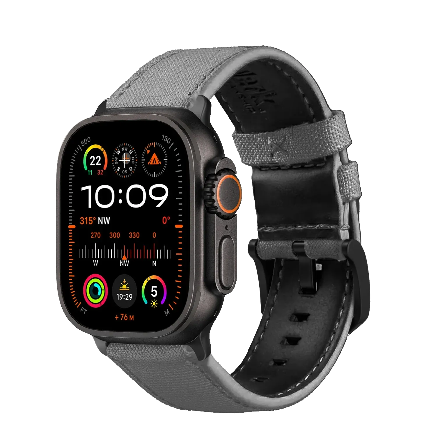 Schiefer / Ultra/46mm/45mm / Schwarz Matt