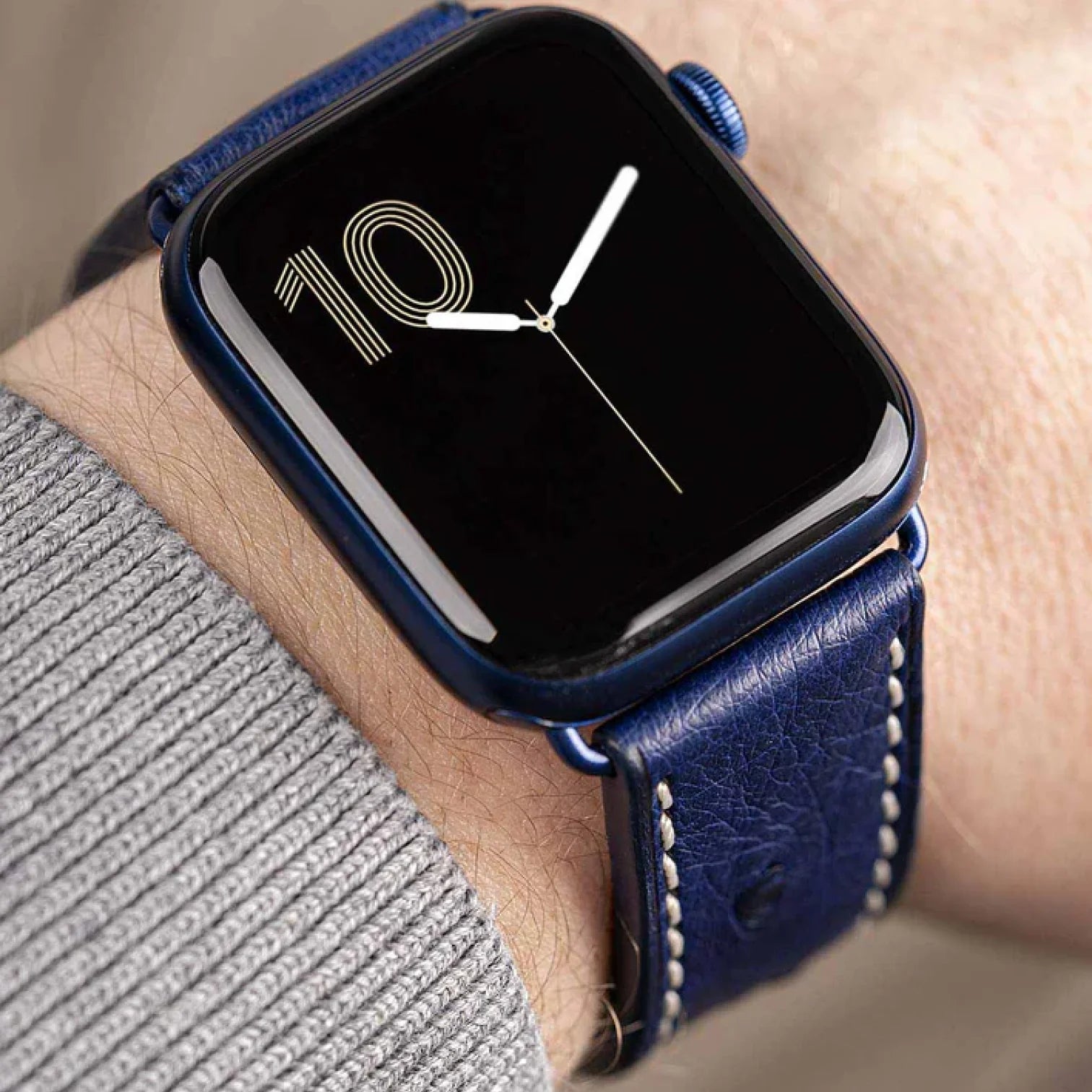 Blau / Ultra/46mm/45mm + Faltschließe / Silber Matt