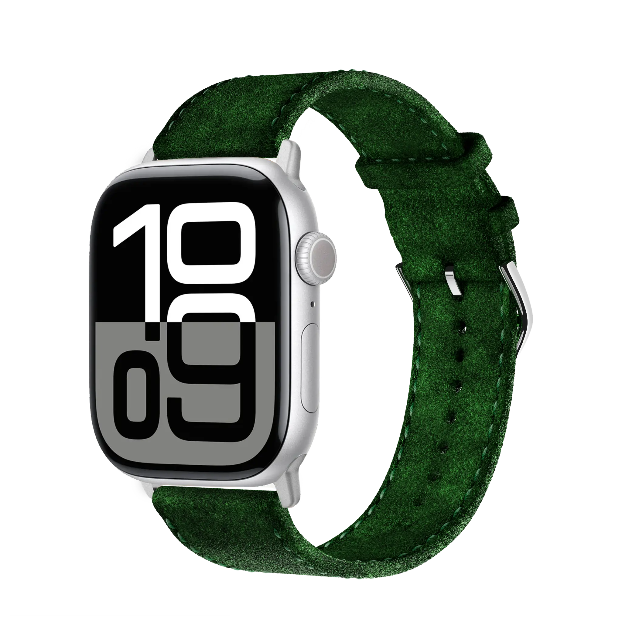 British Racing Green / 46mm / Aluminium Silber