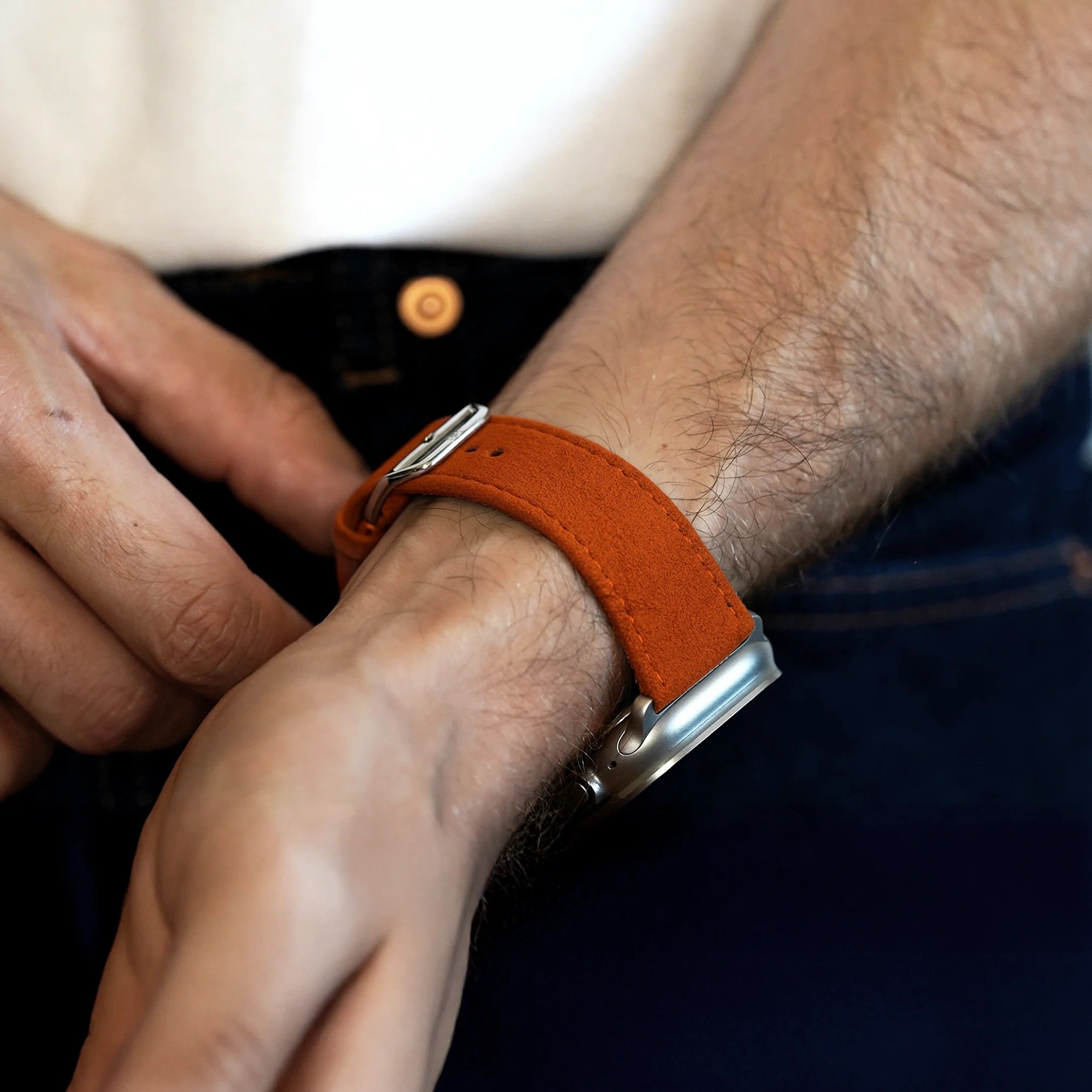 Shocking Orange / 45mm / Edelstahl Graphit