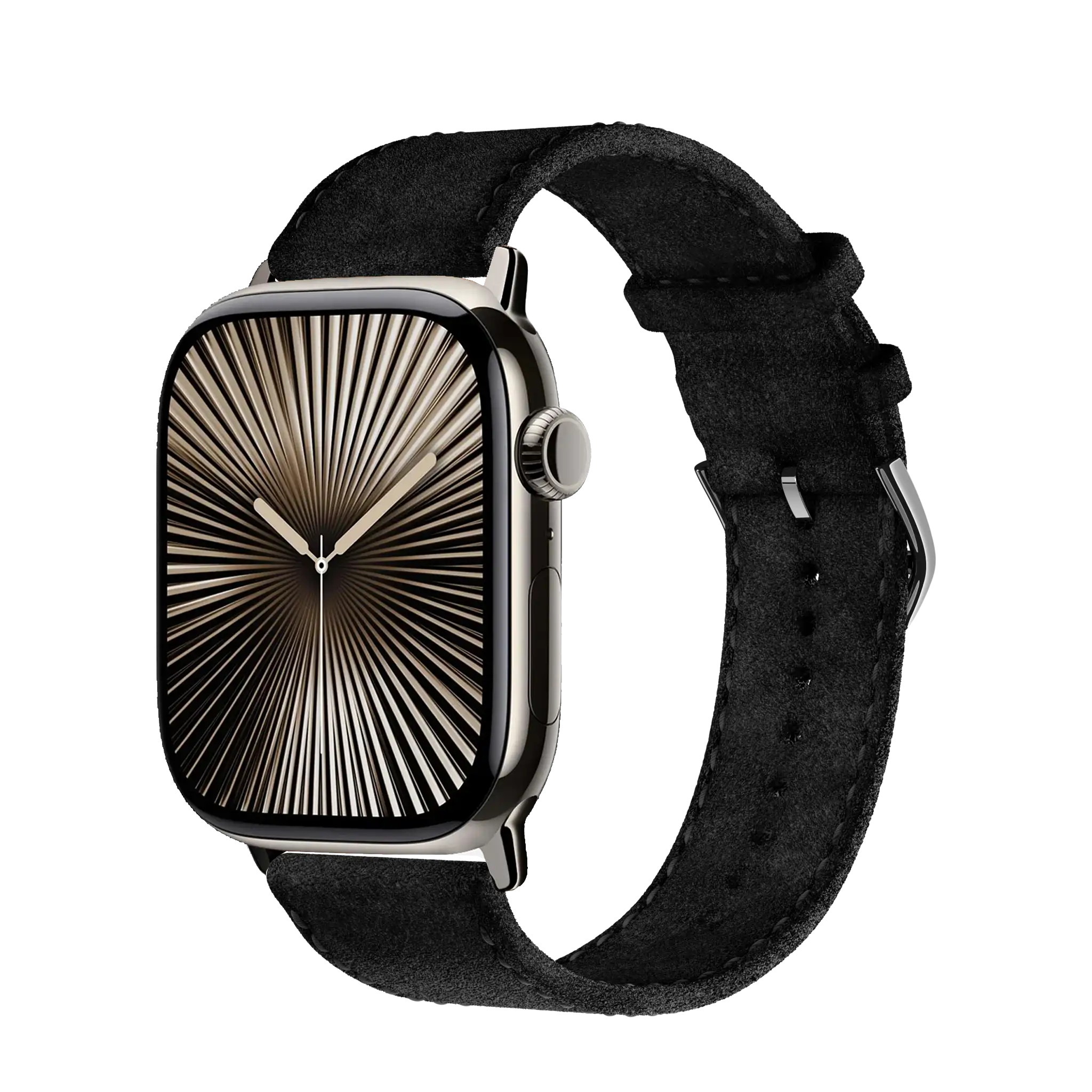 Tiefschwarz / 46mm / Titan Natur