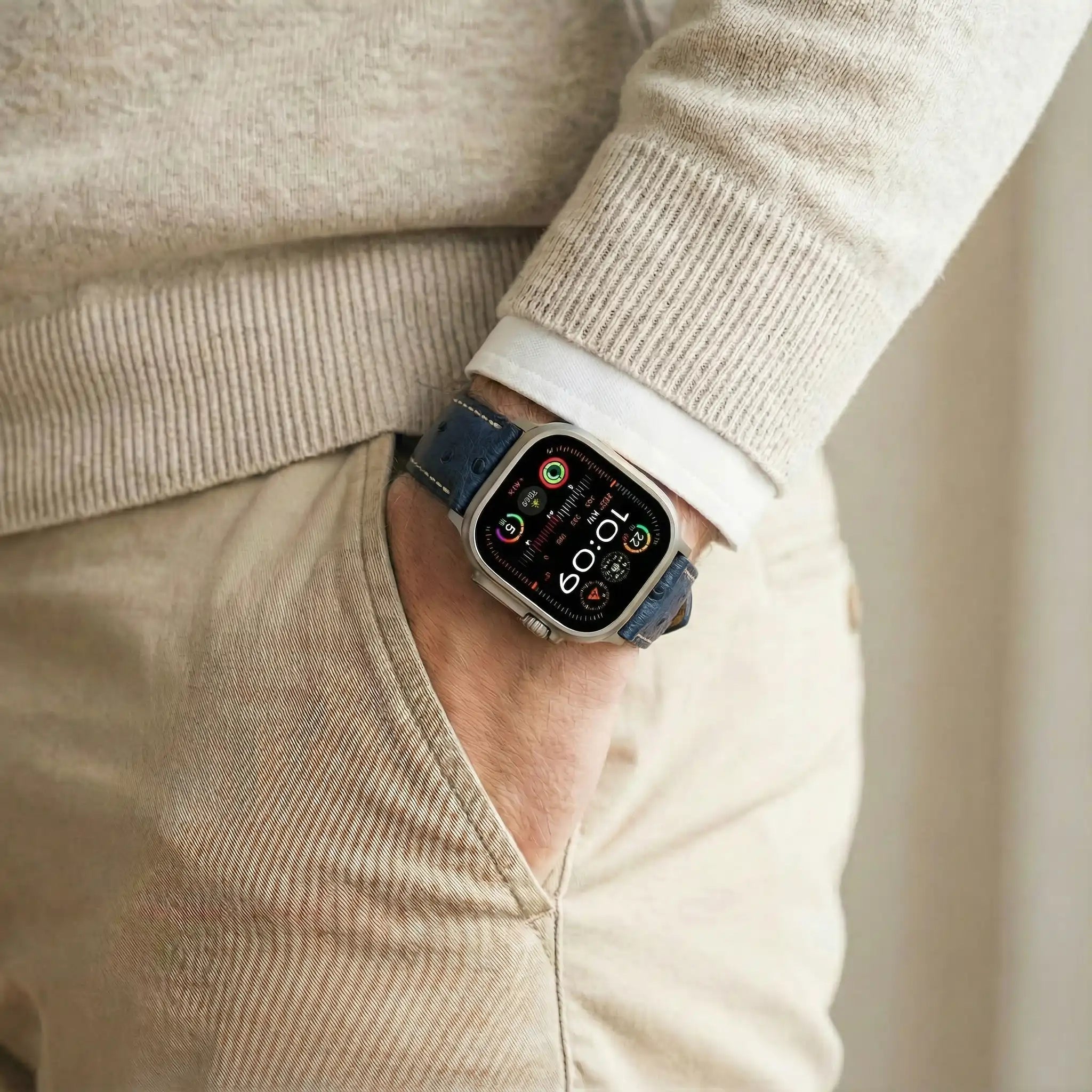 Blau / 46mm / Aluminium Diamantschwarz