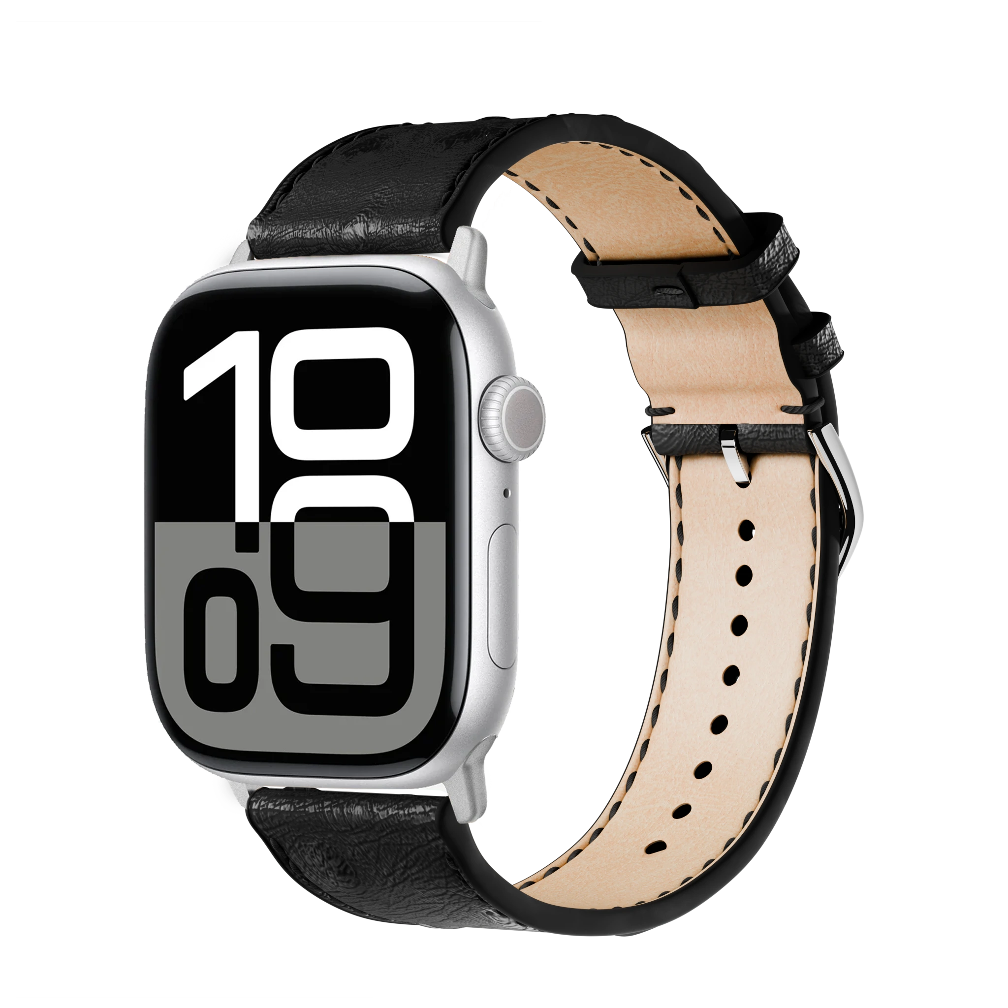 Schwarz / 46mm / Aluminium Silber