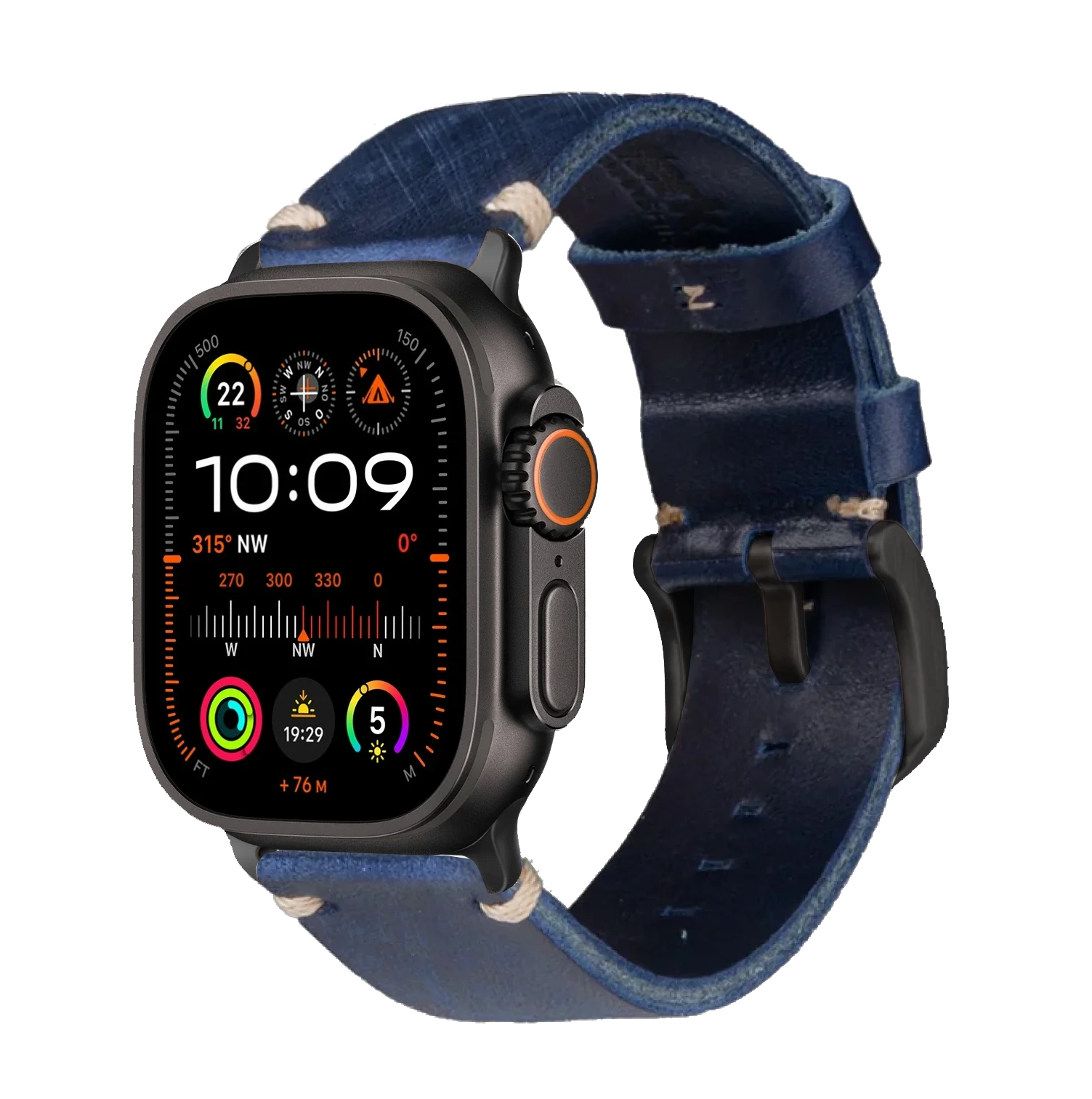 Petrol / Ultra/46mm/45mm + Faltschließe / Schwarz