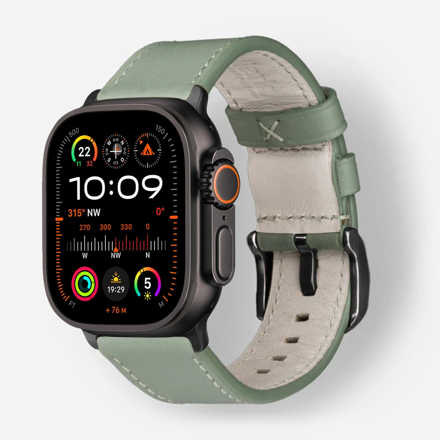 Apple Watch Waterproof Leather Strap Compatible with Series