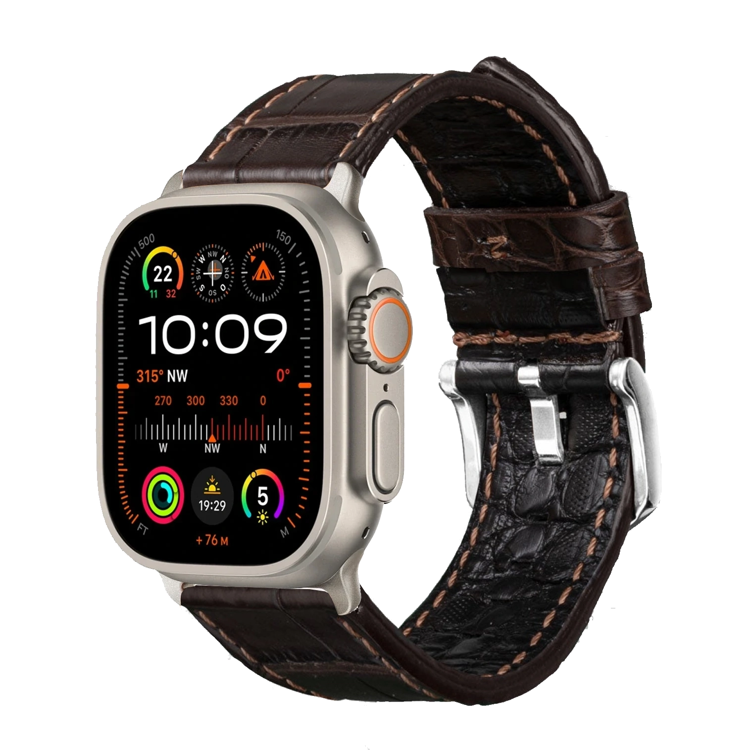 Braun / Ultra mit Faltschließe / Silber