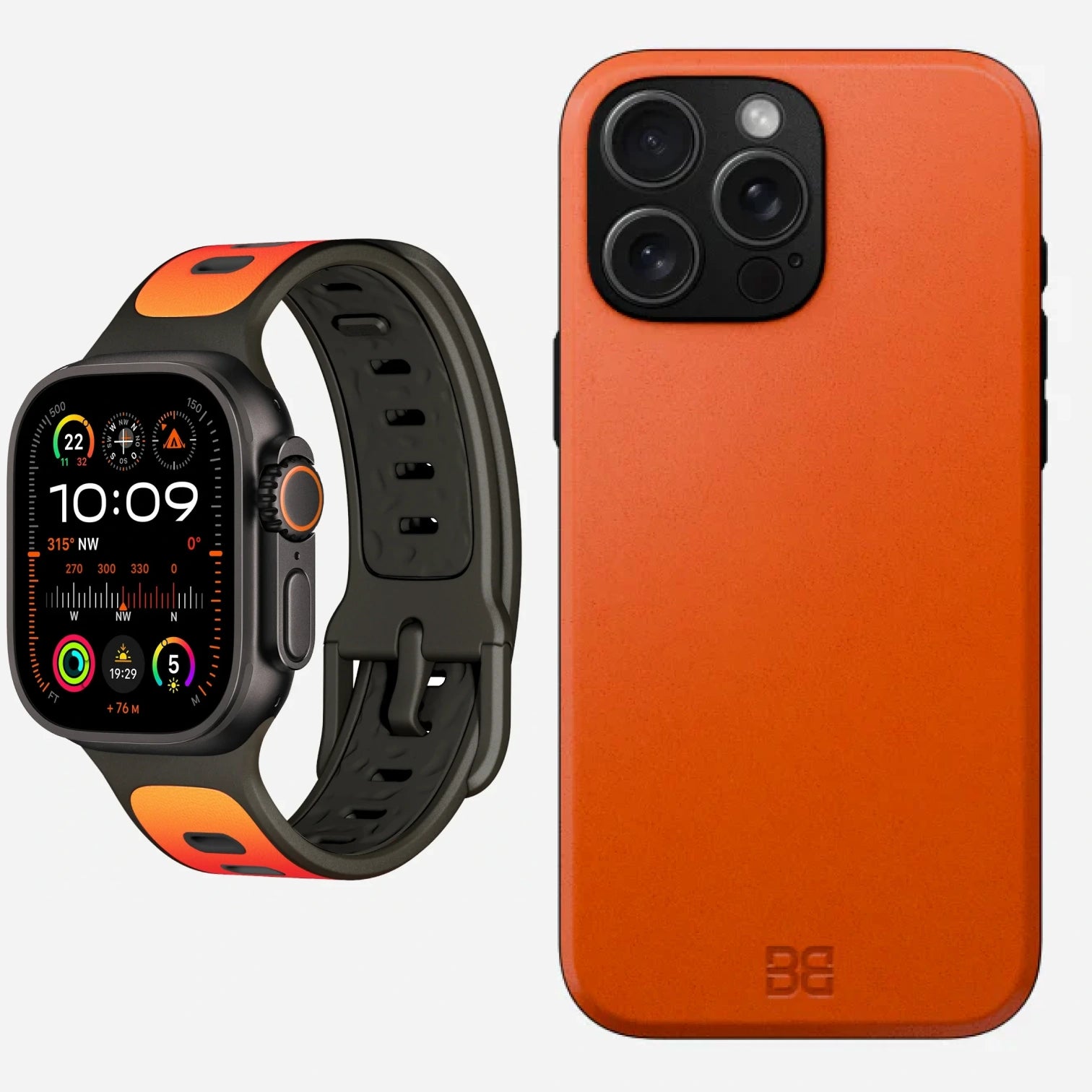 iPhone 16 Sport Leather Bundle Shocking Orange