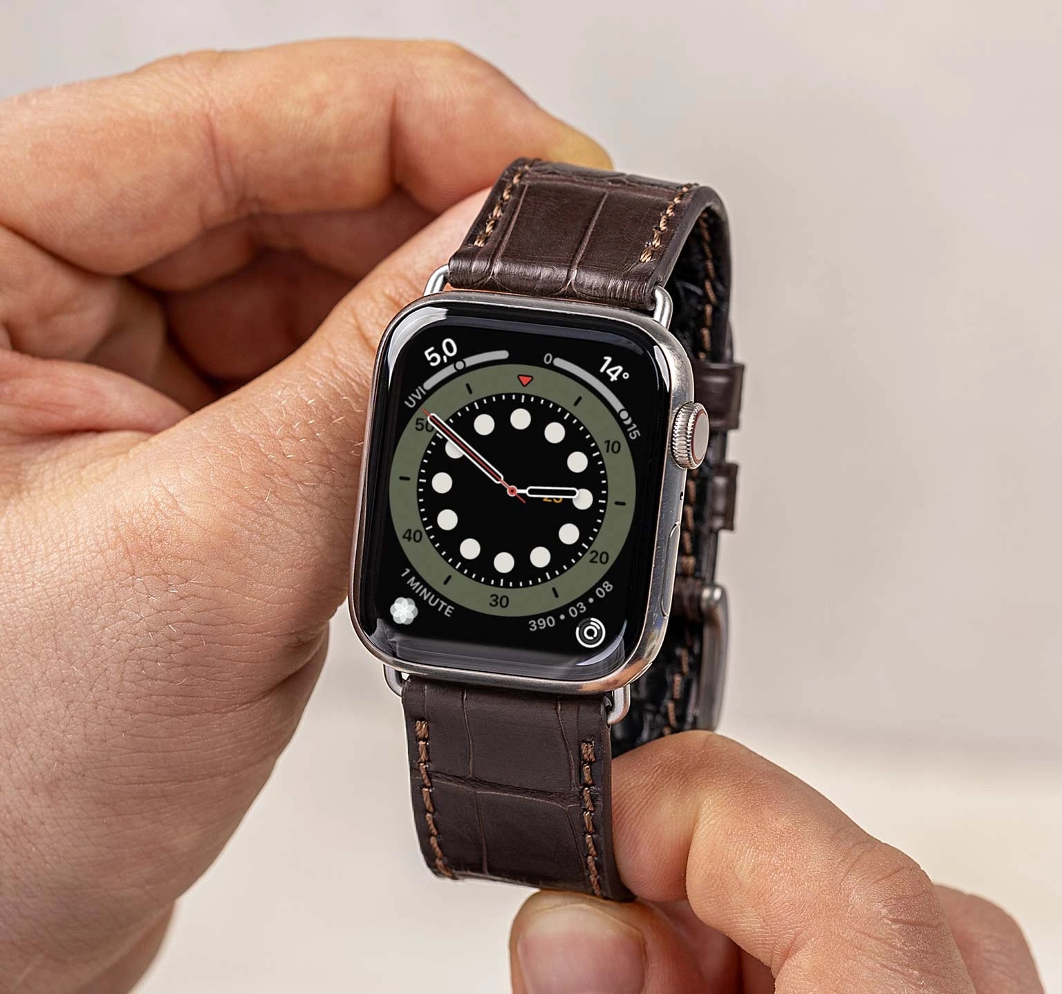 Braun / Ultra mit Faltschließe / Silber